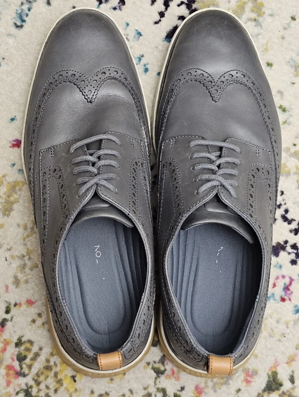 Cole Haan Men's Shoes Size 10.5 Grand Evolution Wingtip Dress Oxfords Gray